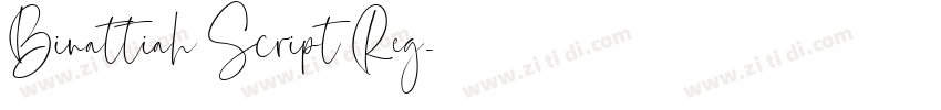 Binattiah Script Reg字体转换